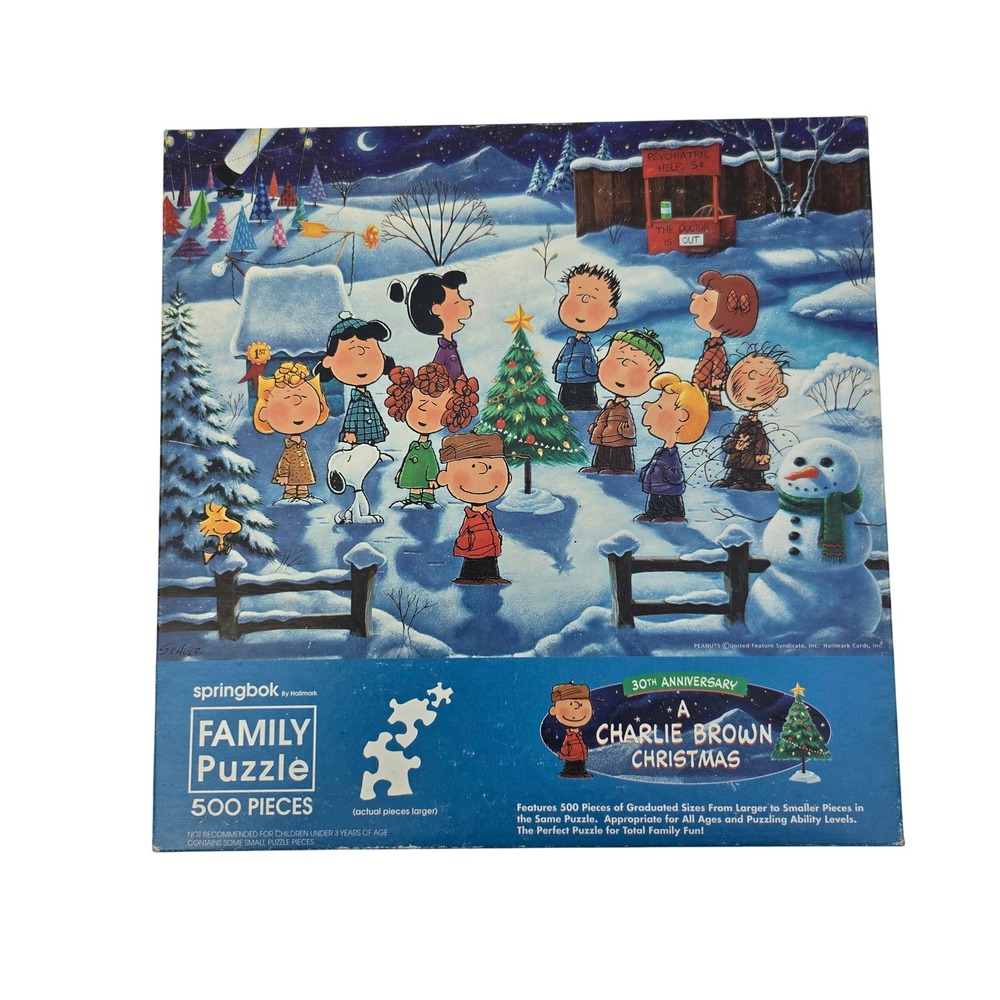 Springbok Puzzle 500pc Charlie Brown Christmas 30th Anniversary